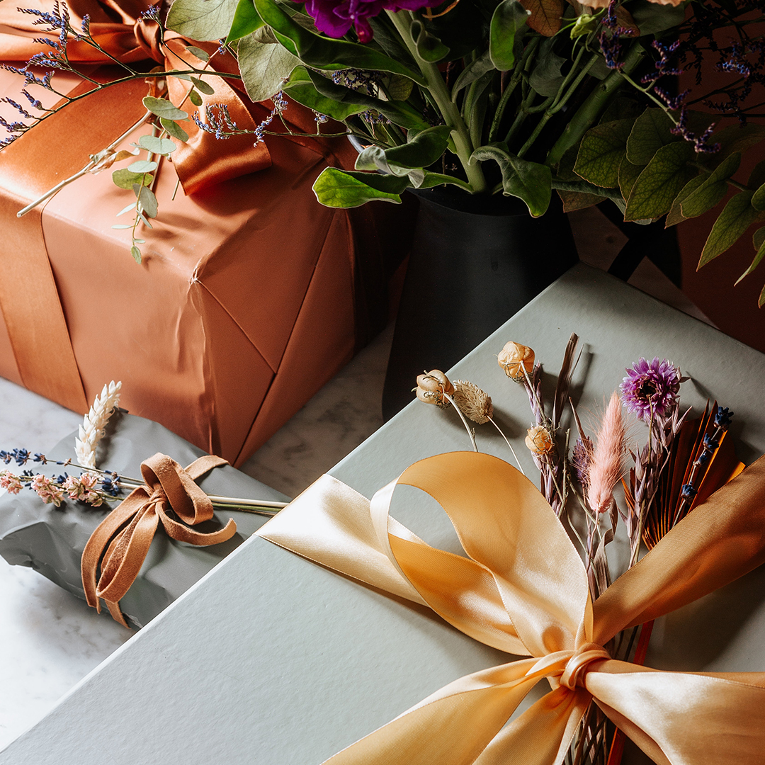 beautifully gift wrapped boxes